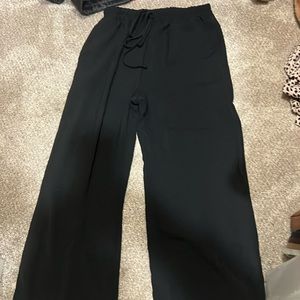 Black wide leg pants